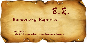 Borovszky Ruperta névjegykártya